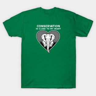 Elephant Conservation Heart T-Shirt